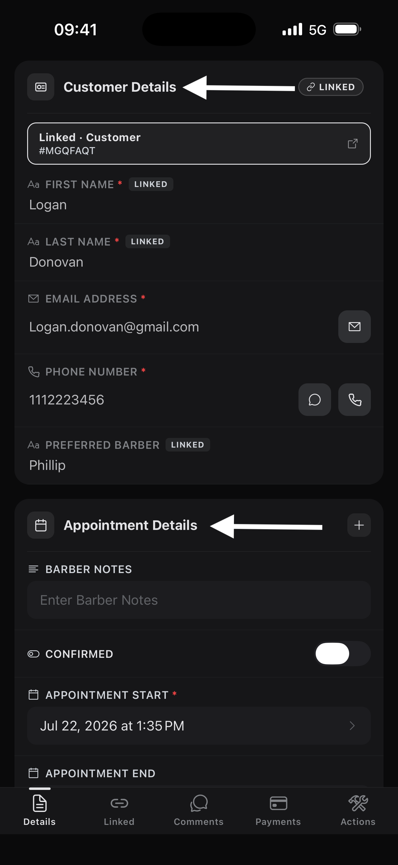 Form builder screen